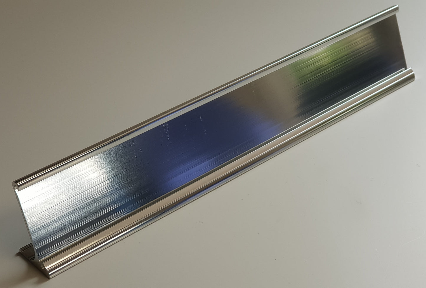 Sign Holders Aluminium Desk Sign Holder Silver Polished (Type c) HS70-10, HS48-10 & HS25-7