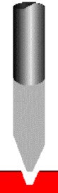 Engraving Cutters Carbide / HSS (H12510A-FLX-.010') HSS Cutter