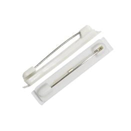 Badge Pins Adhesive Plastic Bar Pin, White with Adhesive (Slimline)